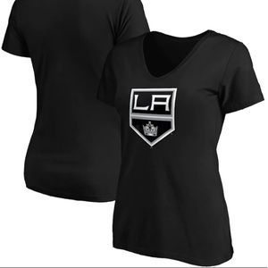 NHL Black and Silver Women's Short Sleeve Tee